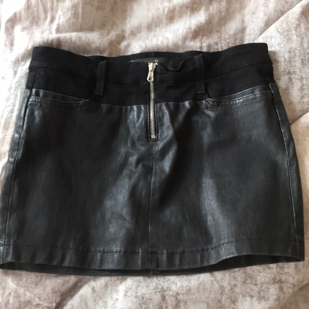 Joe’s faux leather mini skirt